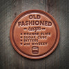 Old Fashioned Recipe Leather Coaster