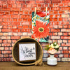 Tropical Summer Flowers Kitchen Waffle Towel