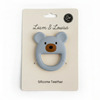 Dusty Blue Bear Baby Teether - Baby Boy Gifts -  Baby Shower