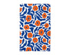 Orange Blue Floral Modern Kitchen Towel Waffle