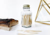 Noble Fir Trees 2" White Match Jar | Match Holder Home Decor