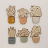 Watermelon Pepromia Wooden Magnets