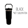 30-ounce Flip Straw Tumbler| Carry handle with Personalization Name & Logo