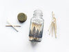 Noble Fir Trees 2" White Match Jar | Match Holder Home Decor