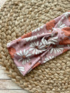 Pumpkin Floral Knit Twist Headband