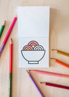 Tiny Eats Treats Easy Tear Glue Bind Coloring Book for Adult
