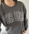 For One Varsity Letter Crewneck Sweatshirt