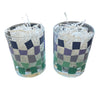 Cheers! Checkered Rock Glass Drink Set
