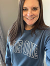 For One Varsity Letter Crewneck Sweatshirt