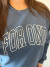 For One Varsity Letter Crewneck Sweatshirt