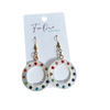 Round Rainbow Gemstone Earrings
