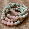 Hope and Strength Bracelet made of Rose Quarts and Amazonite