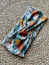 Fall Multi-Colored Floral Knit Twist Headband