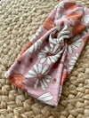 Pumpkin Floral Knit Twist Headband