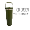 30-ounce Flip Straw Tumbler| Carry handle with Personalization Name & Logo