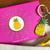 Happy Pineapple Enamel Keychain